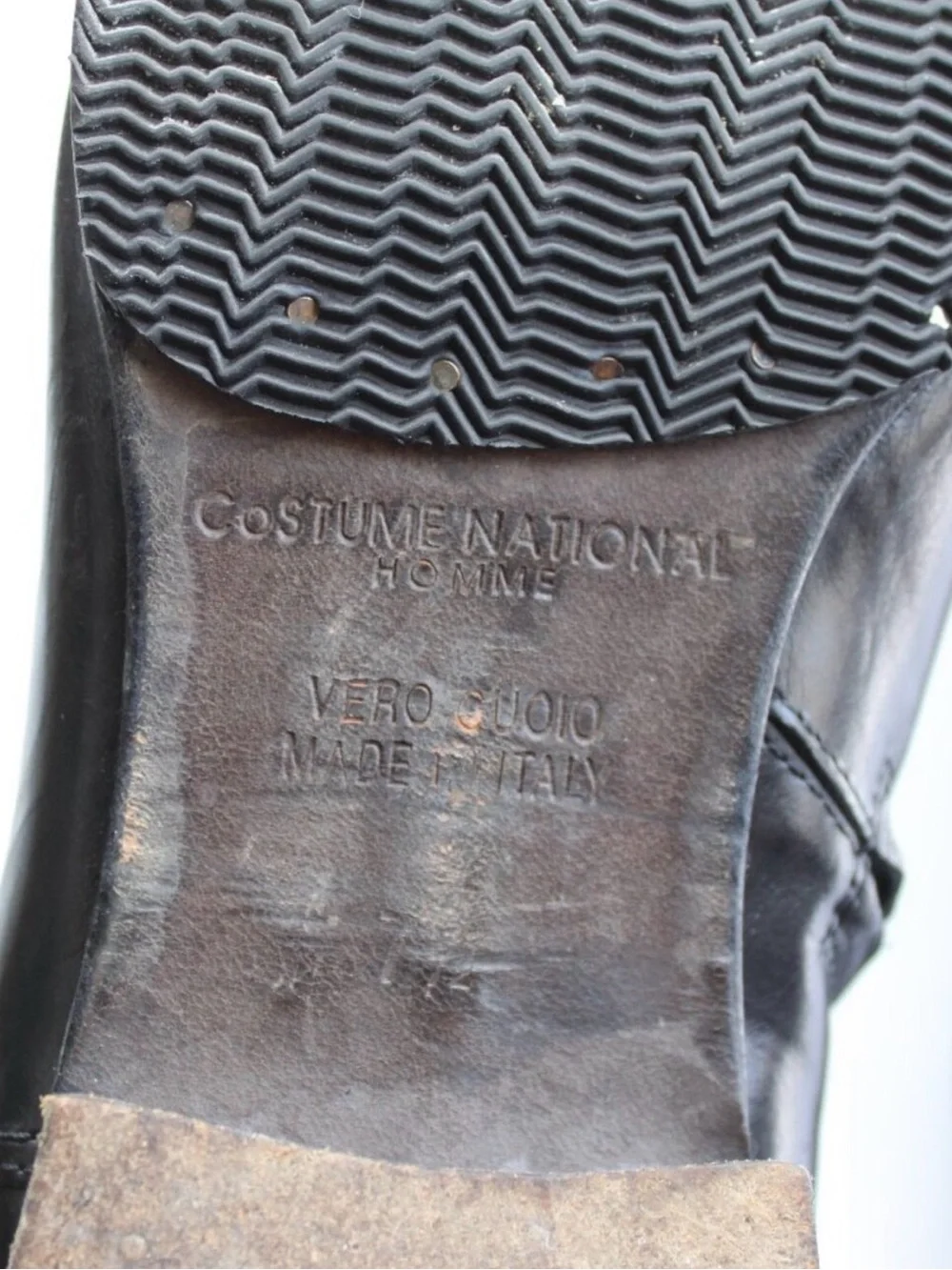 CNC Costume National Black Leather Harness Ankle Boots